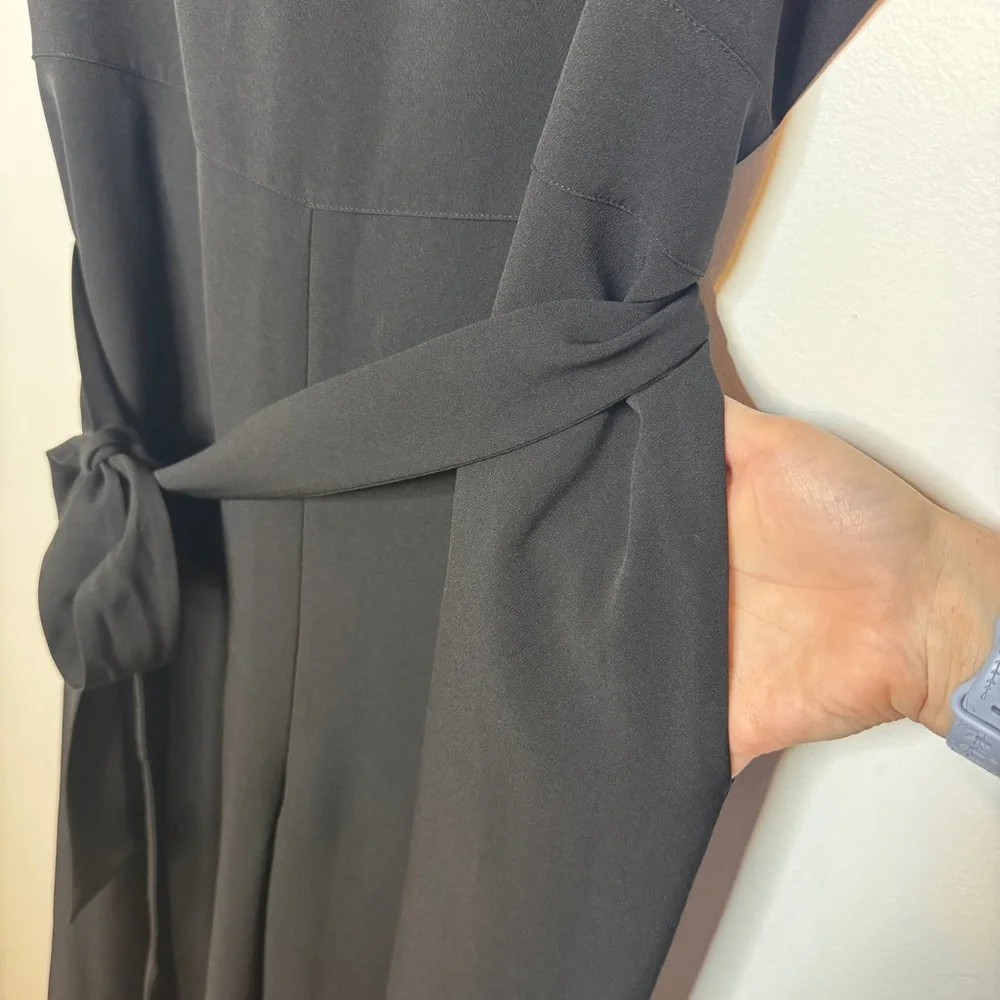 Lane Bryant Wide-Leg Jumpsuit Black Belted